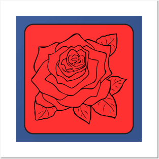 Red rose box Posters and Art